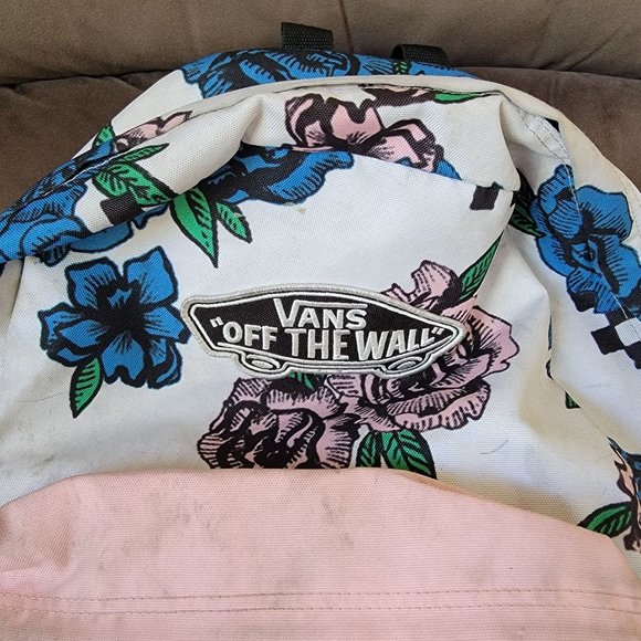 Vans Realm Backpack Roses White Pink Unisex Backpack School Collage main image 3
